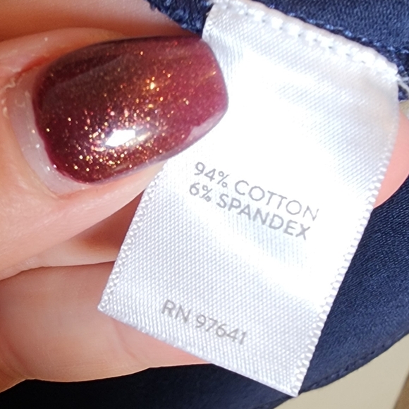 NWT J. Jill Fit Cotton Stretch Navy Blue Polo Short Sleeve Shirt Size 2X - Picture 12 of 13